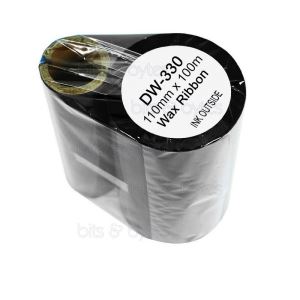 Wax Ribbon Black DW-330 for Tysso BLP-410 (Pack of 12)